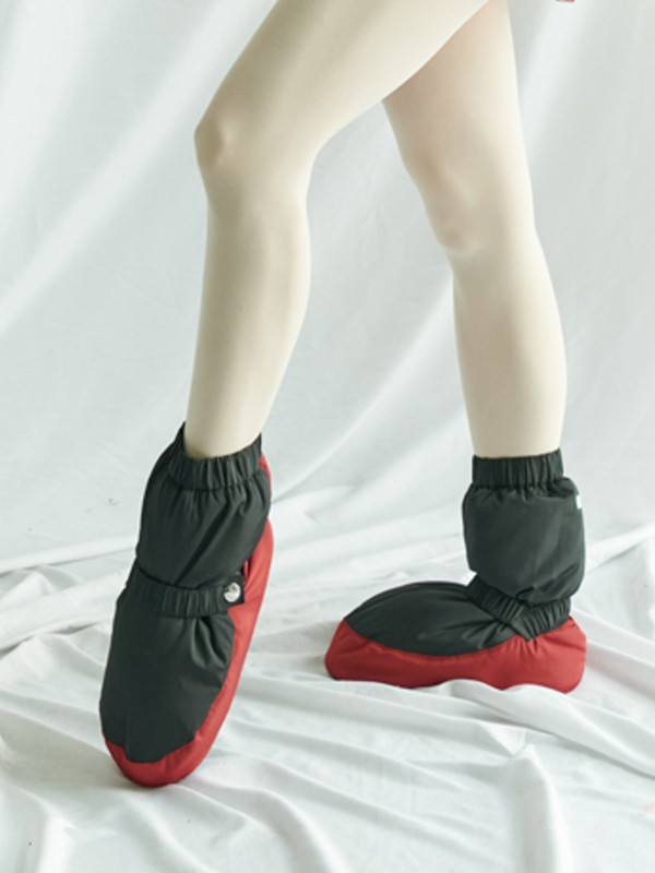 Mia Dancewear_Warmup Boots (Black&Red)