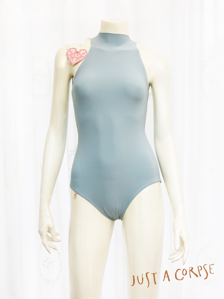 JAC_CHOKER turtleneck leotard - Sky Blue