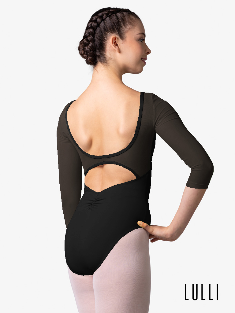 Lulli_LUB901 3/4 Sleeve Leotard(Natalia)_Black