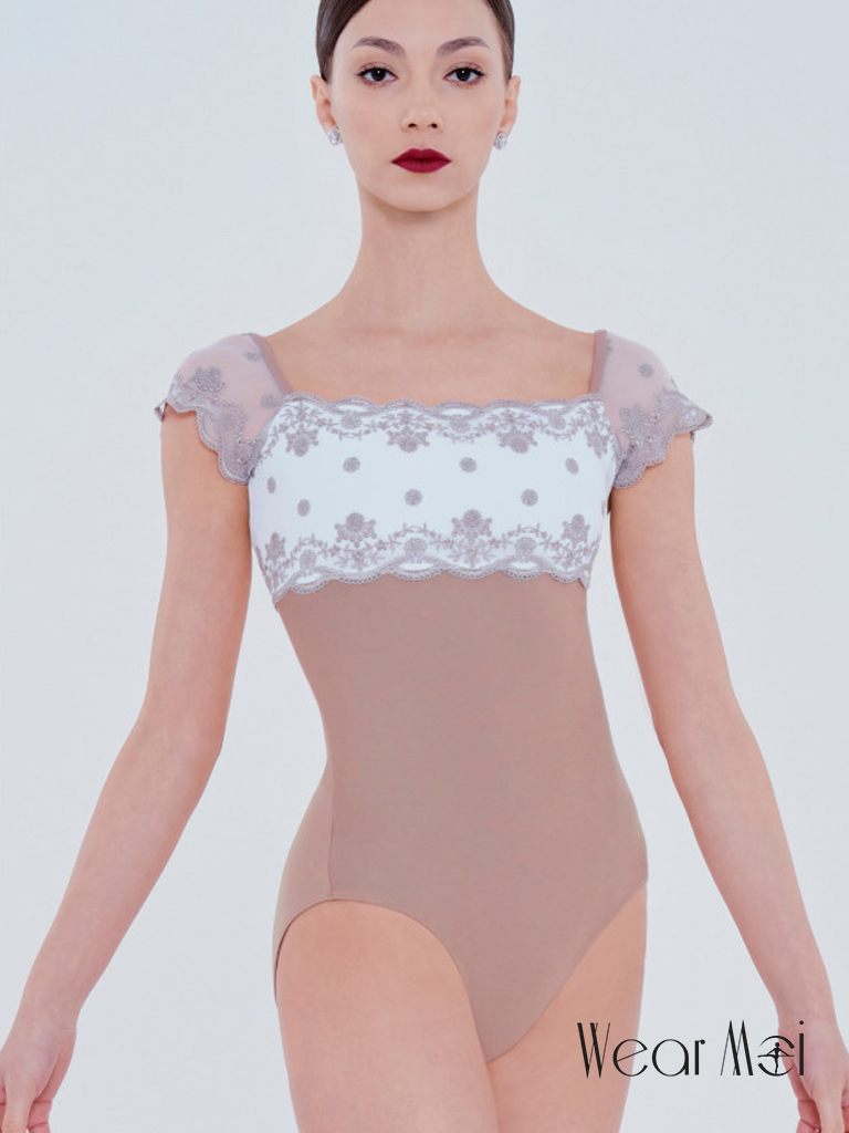 Wearmoi_Narcisse Leotard_Moka/White