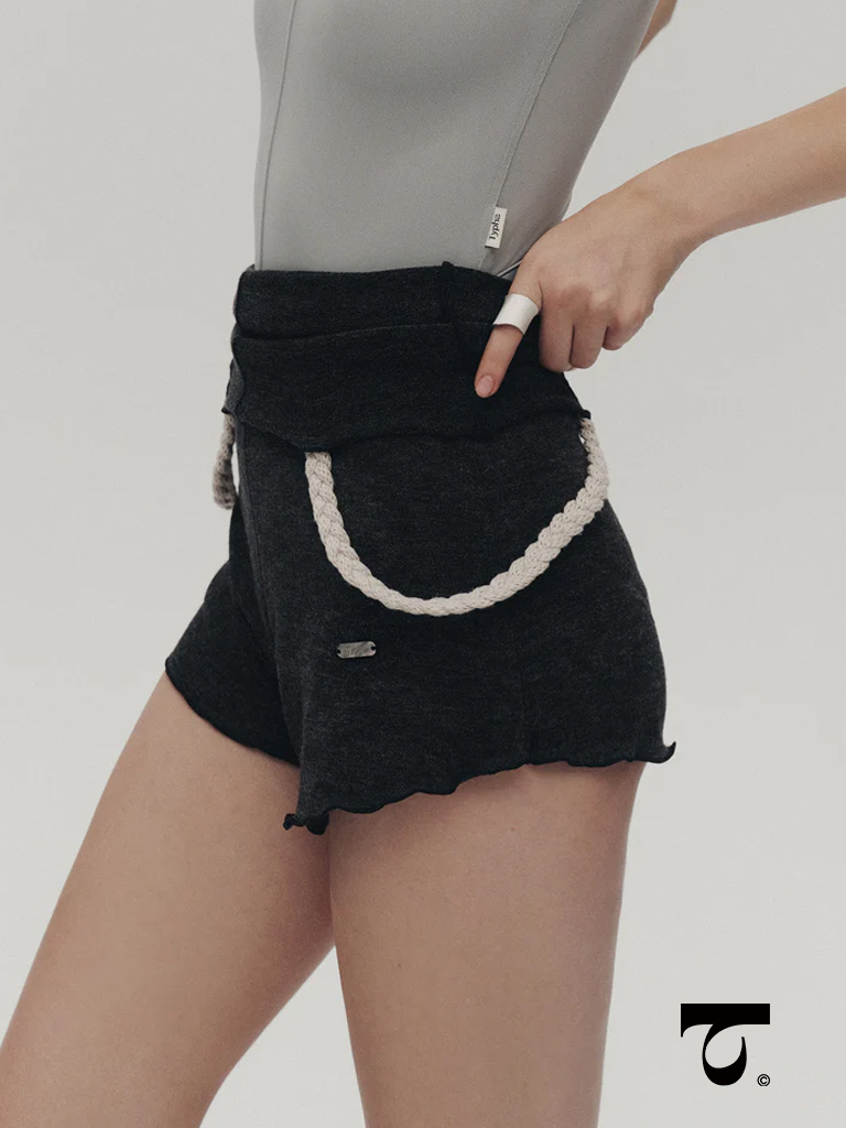 Typha_Gray-Black Suspender Playsuit